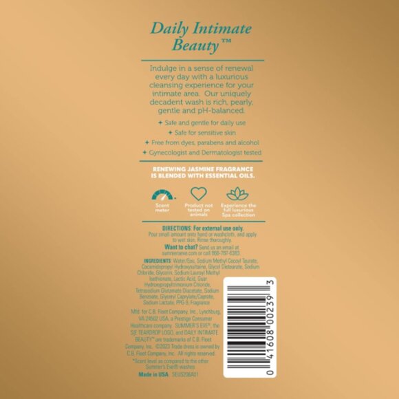 Summer's Eve Spa Daily Intimate Wash - Jasmine scent 12 oz - Picture 2 of 2
